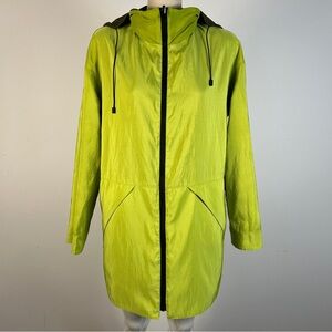 ❤️ Mycra Pac Lime Green Rain Windbreaker Jacket with Hood S
